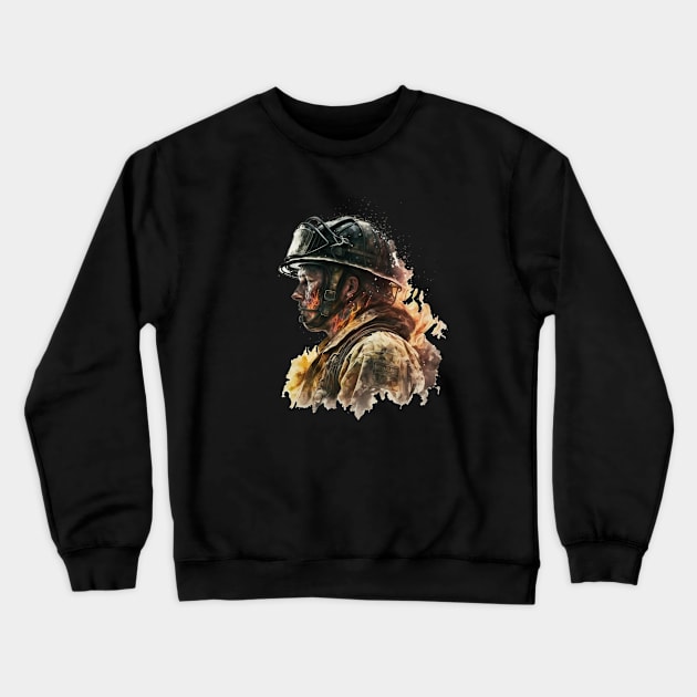 The Courageous Firefighters Who Never Back Down Crewneck Sweatshirt by Arthur Attire